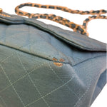 Chanel Teal Blue Jersey Large Flap Bag 2009