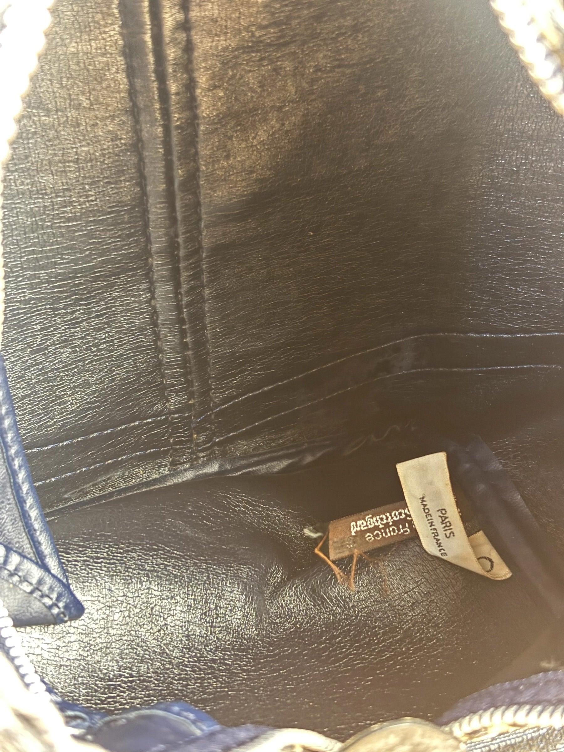 Christian Dior Vintage Blue Oblique Trotter Boston Bag
