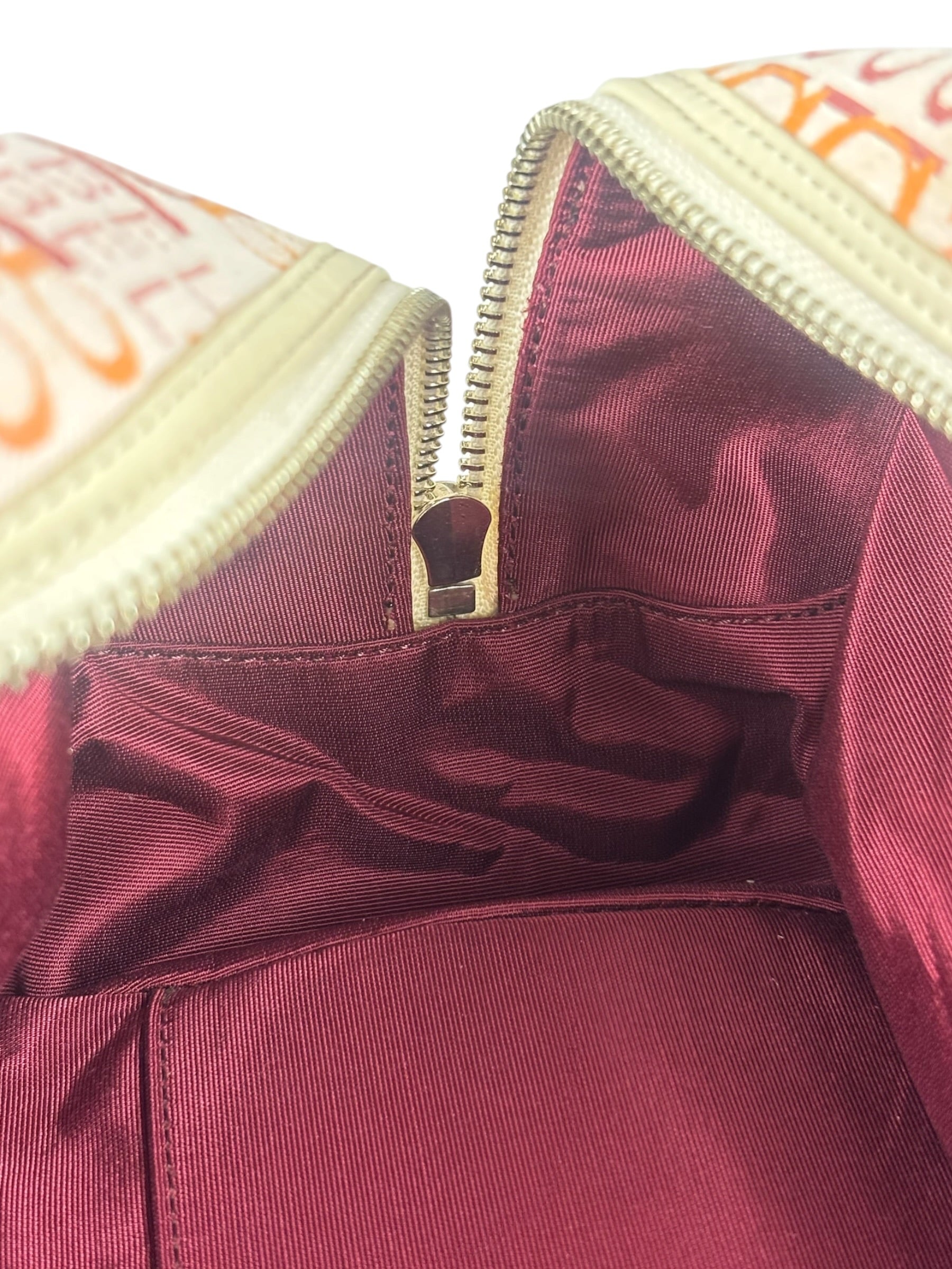 Burberry Blue Label Pink Multi Logo Bowler Bag