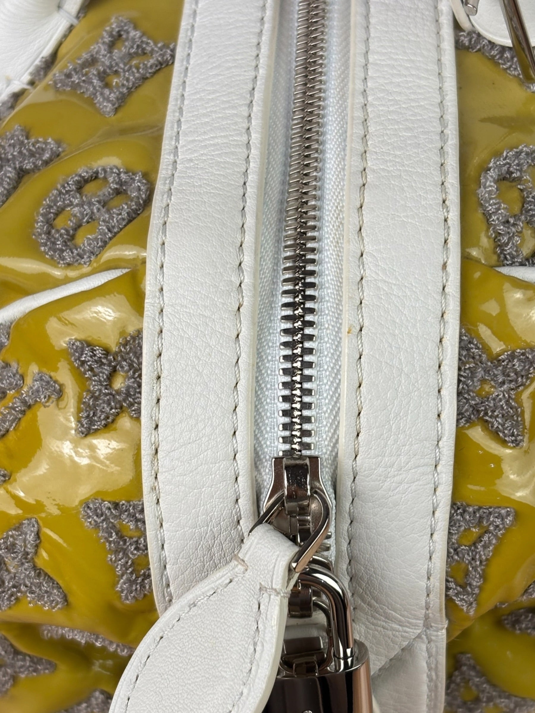 Louis Vuitton Yellow Monogram Bouclettes Speedy Round Handbag Spring 2012