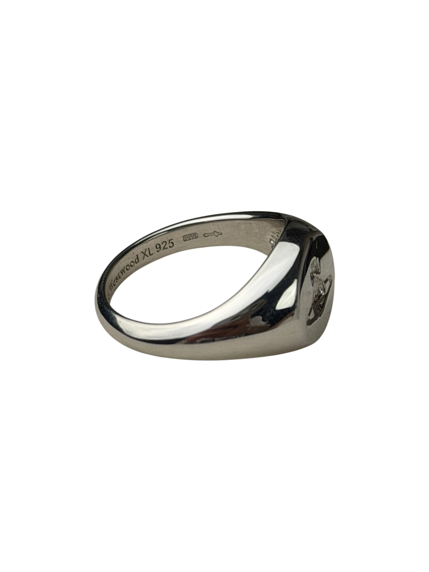 Vivienne Westwood Silver Logo Seal Ring