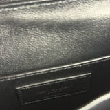 Saint Laurent Black Monogram Patent Leather Shoulder Bag