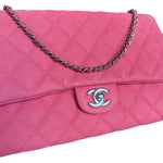Chanel Coral Pink Matte Quilted Caviar Flap Shoulder Bag 2012