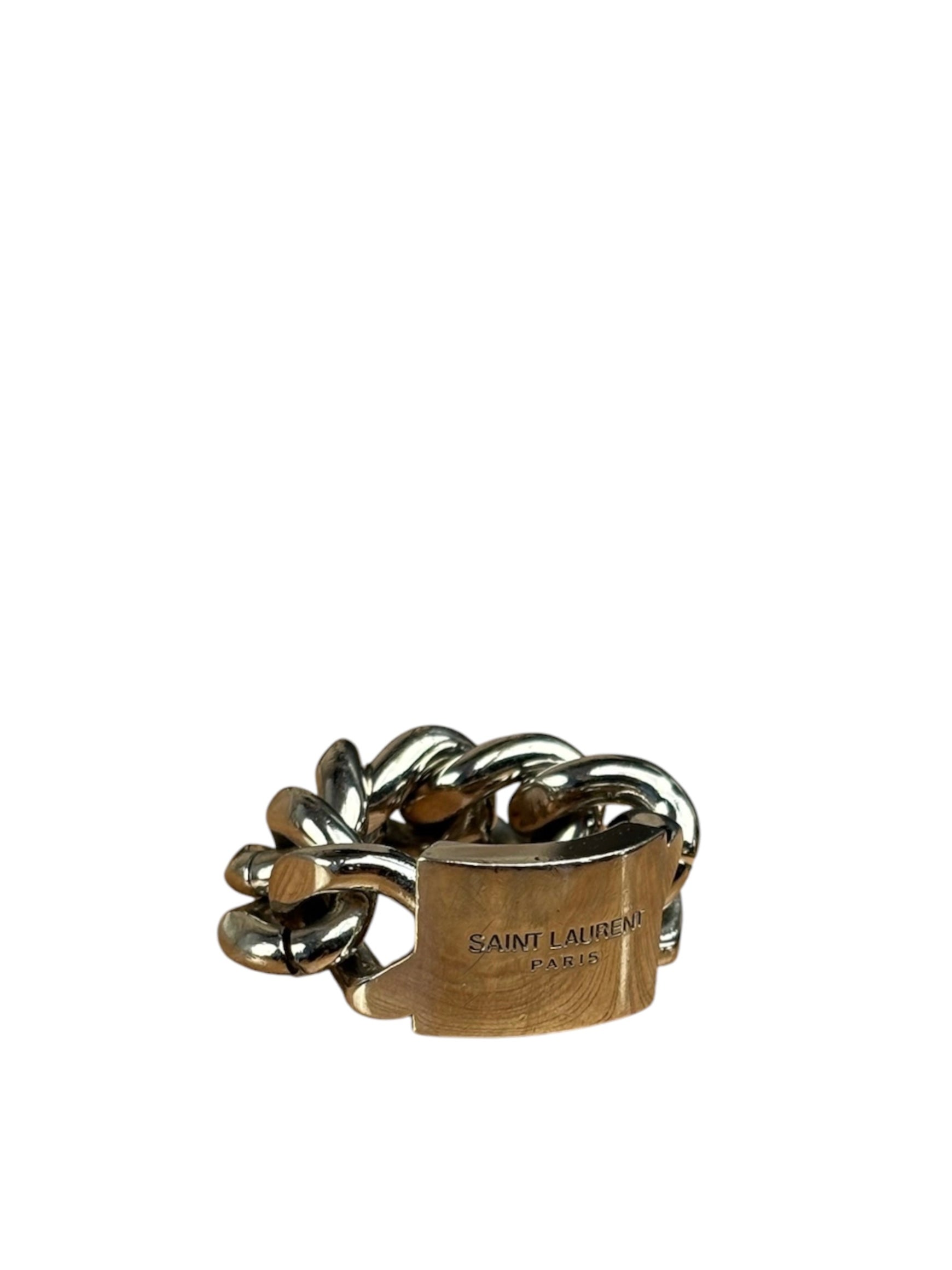 Yves Saint Laurent ID Plaque Chain Link Ring