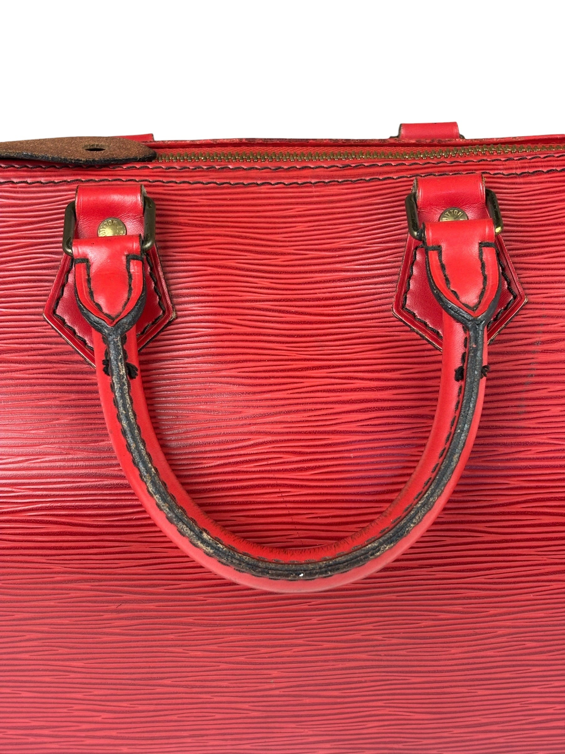 Louis Vuitton Red Epi Leather Speedy 25