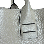 Brunello Cucinelli Ivory Grained Leather Tote Bag