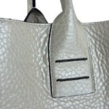 Brunello Cucinelli Ivory Grained Leather Tote Bag