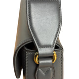 Gucci Grey Leather 1955 Horsebit Shoulder Bag