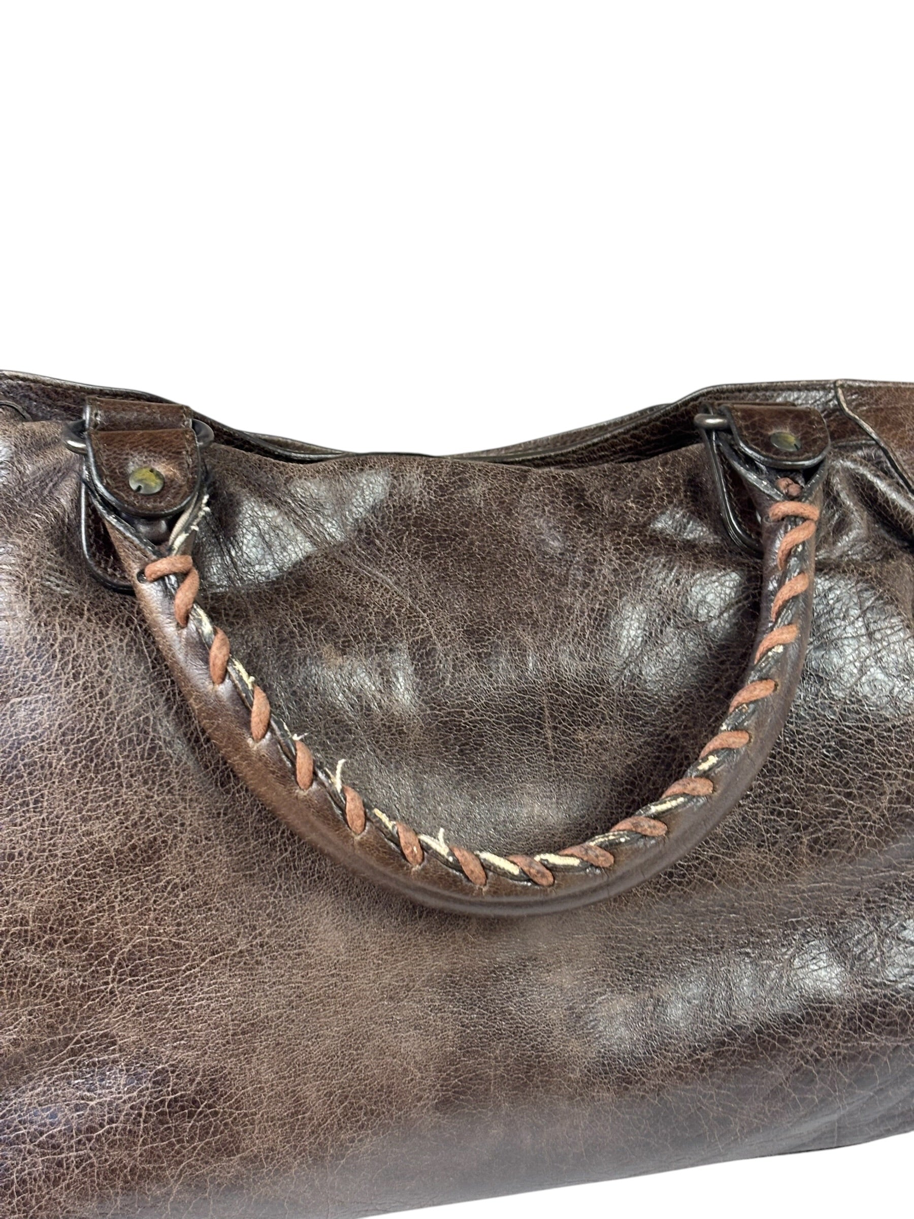 Balenciaga Brown Leather Medium Le City Two-Way Bag