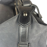 Gucci Black Leather Trim Belted Tote