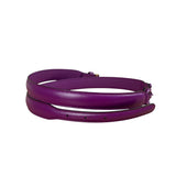 Gucci Purple Thin Leather Horsebit Belt