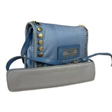 Prada Nylon Blue Studded Crossbody Bag
