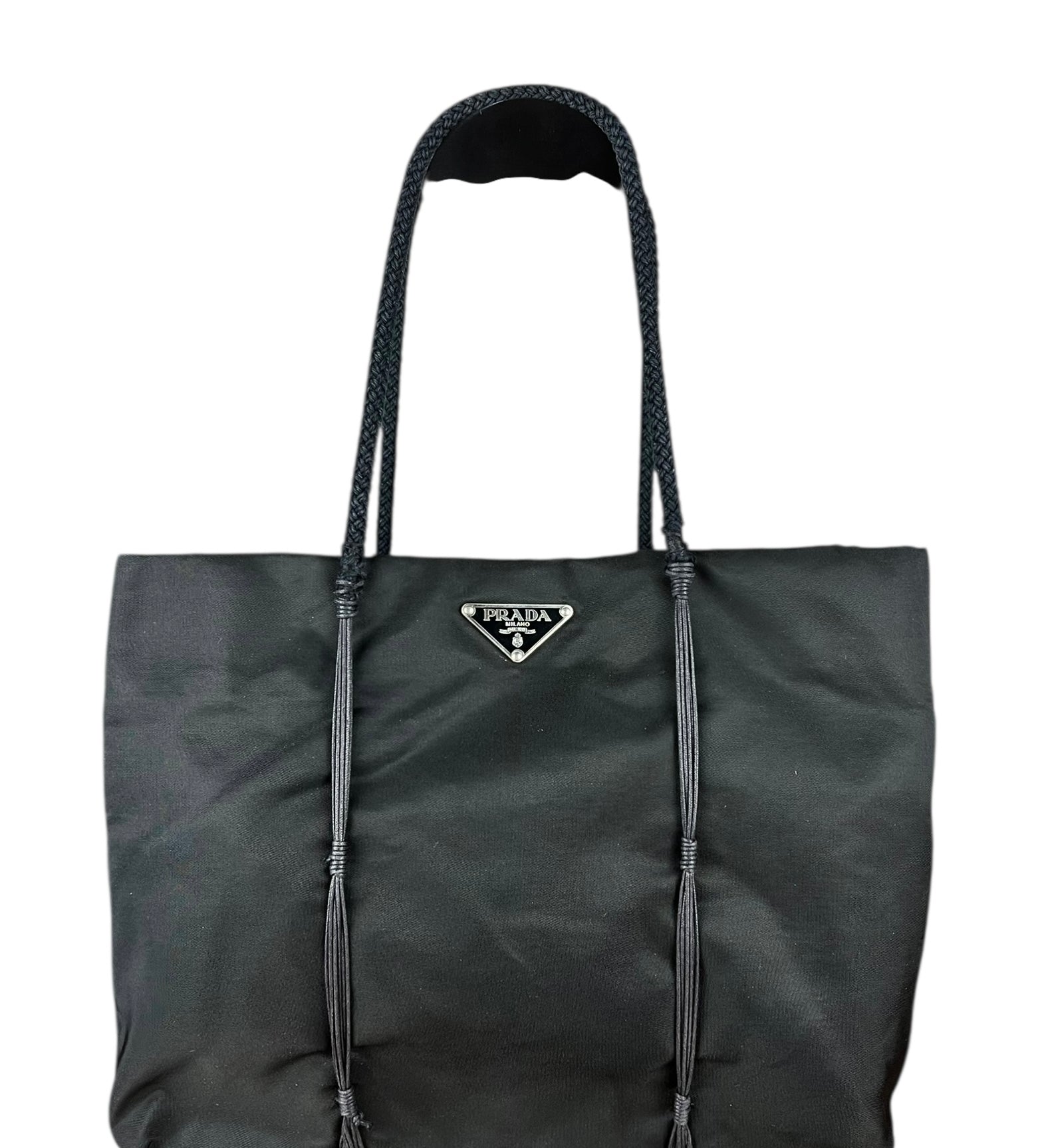 Prada Black Nylon Mini Tote Handbag