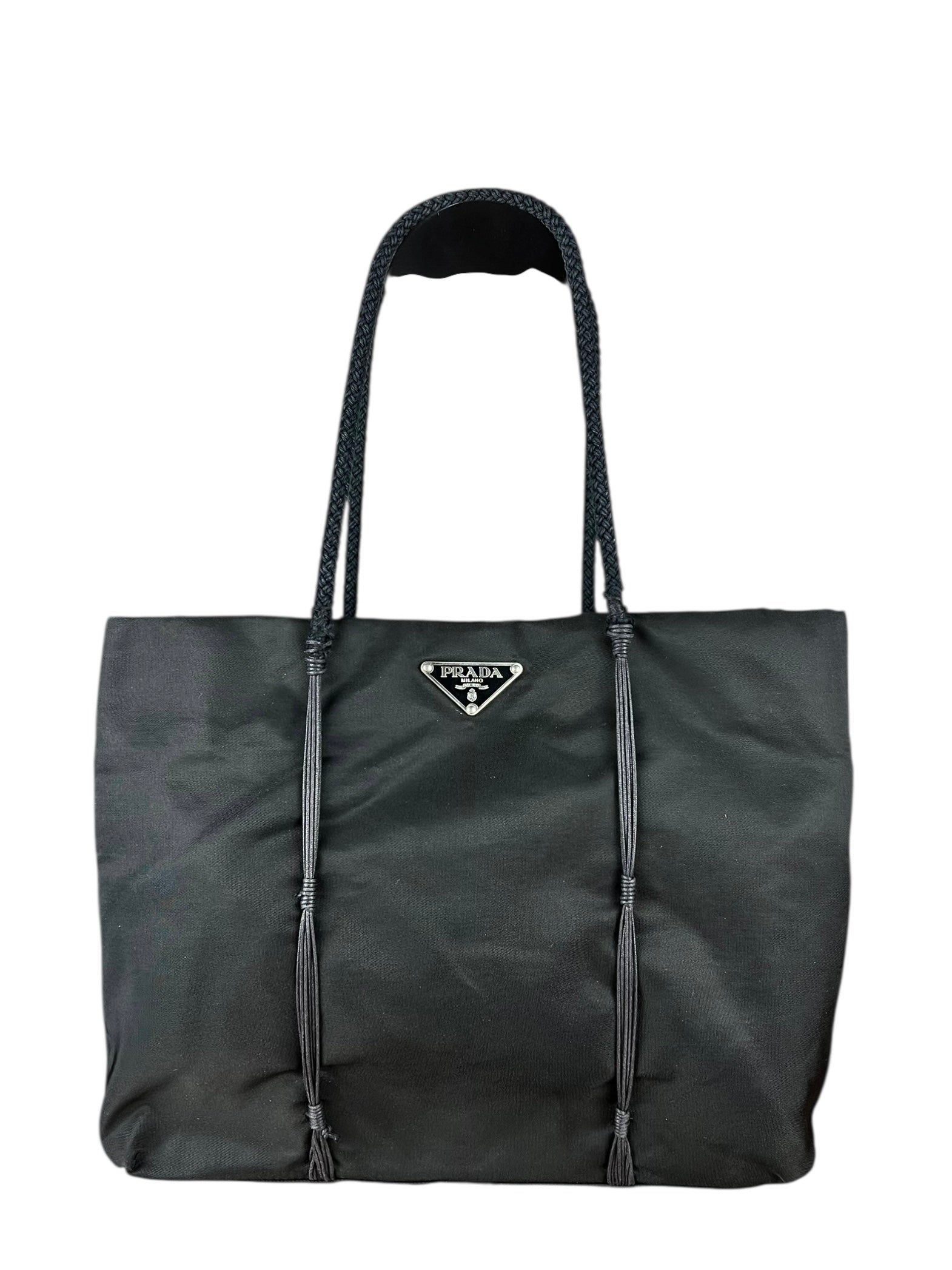 Prada Black Nylon Mini Tote Handbag