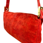 Fendi Baguette Red Suede