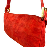 Fendi Baguette Red Suede