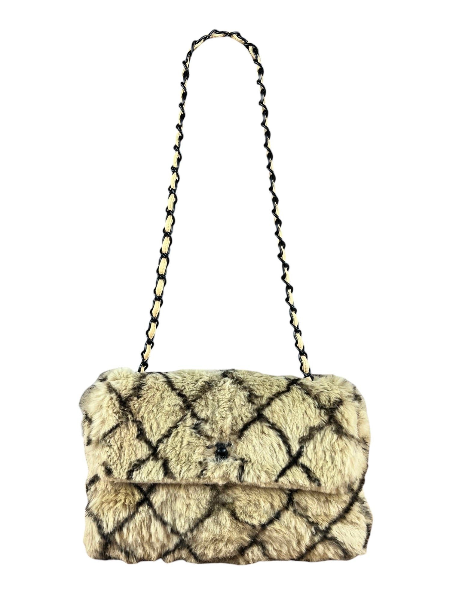 Chanel Matelasse Fur Coco Mark Chain Flap Bag '01