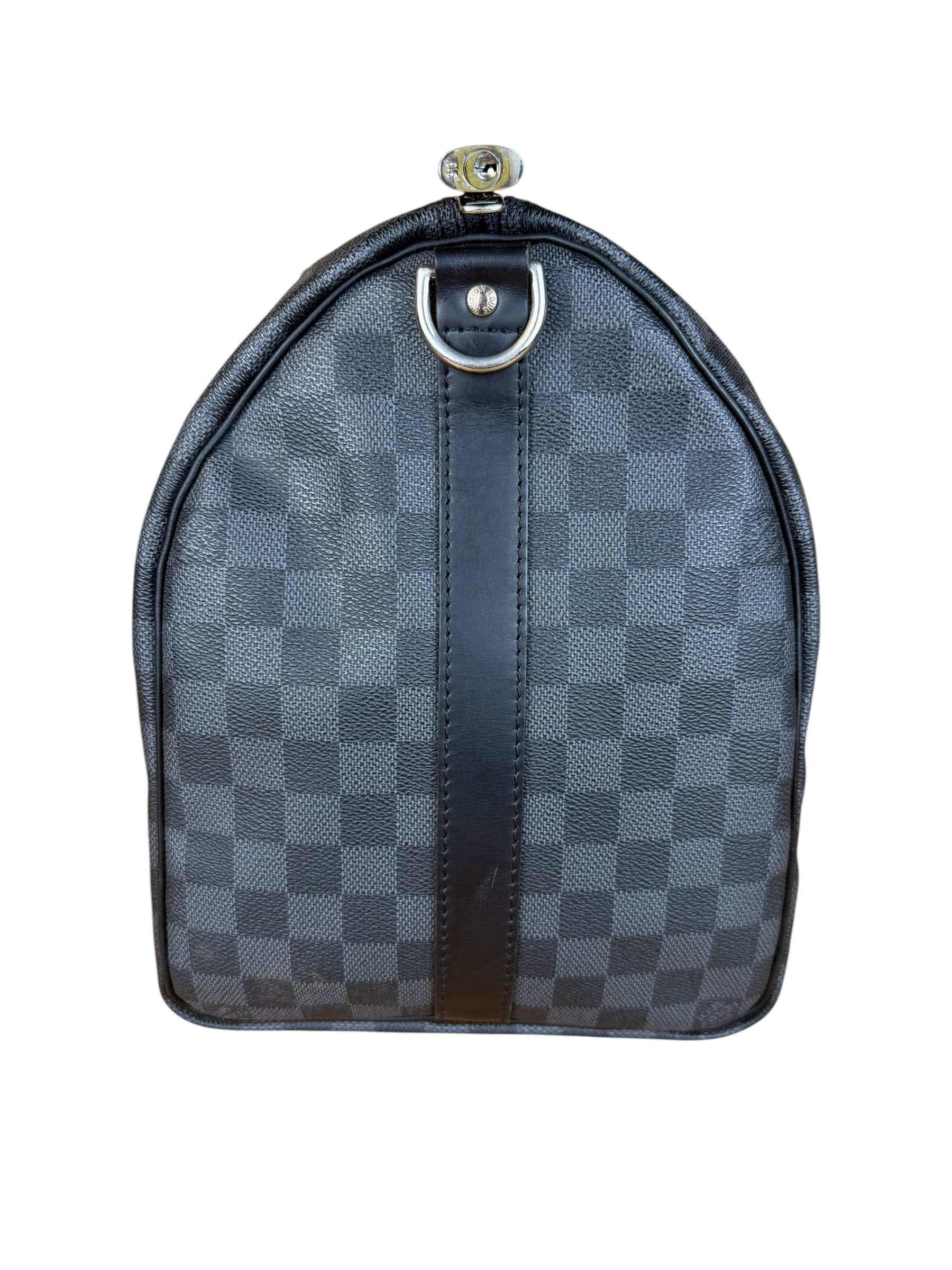 Louis Vuitton Canvas Damier Graphite Keepall Bandouliere Hand Bag