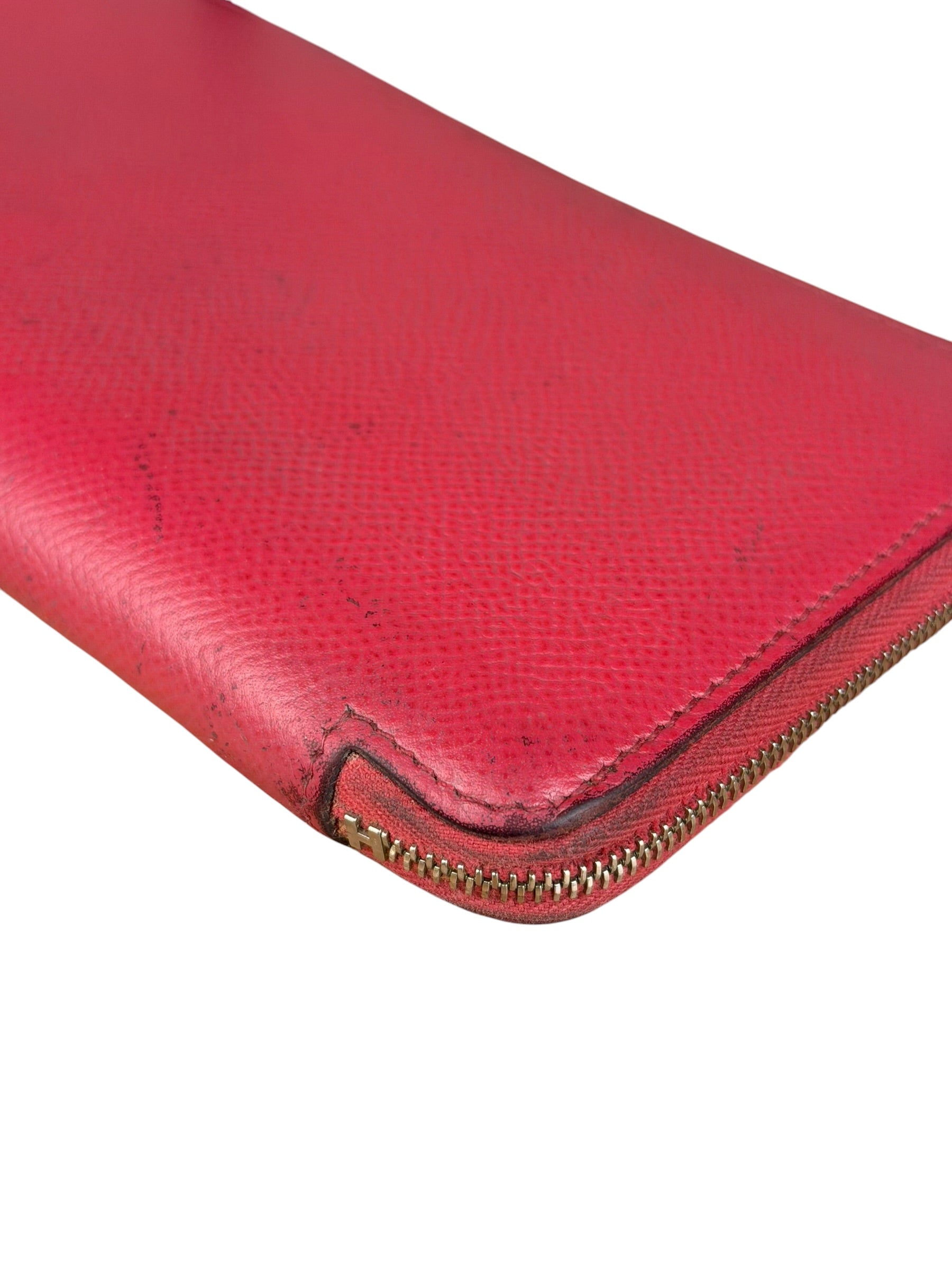 Hermes Pink Epsom Leather Silk'In Long Wallet