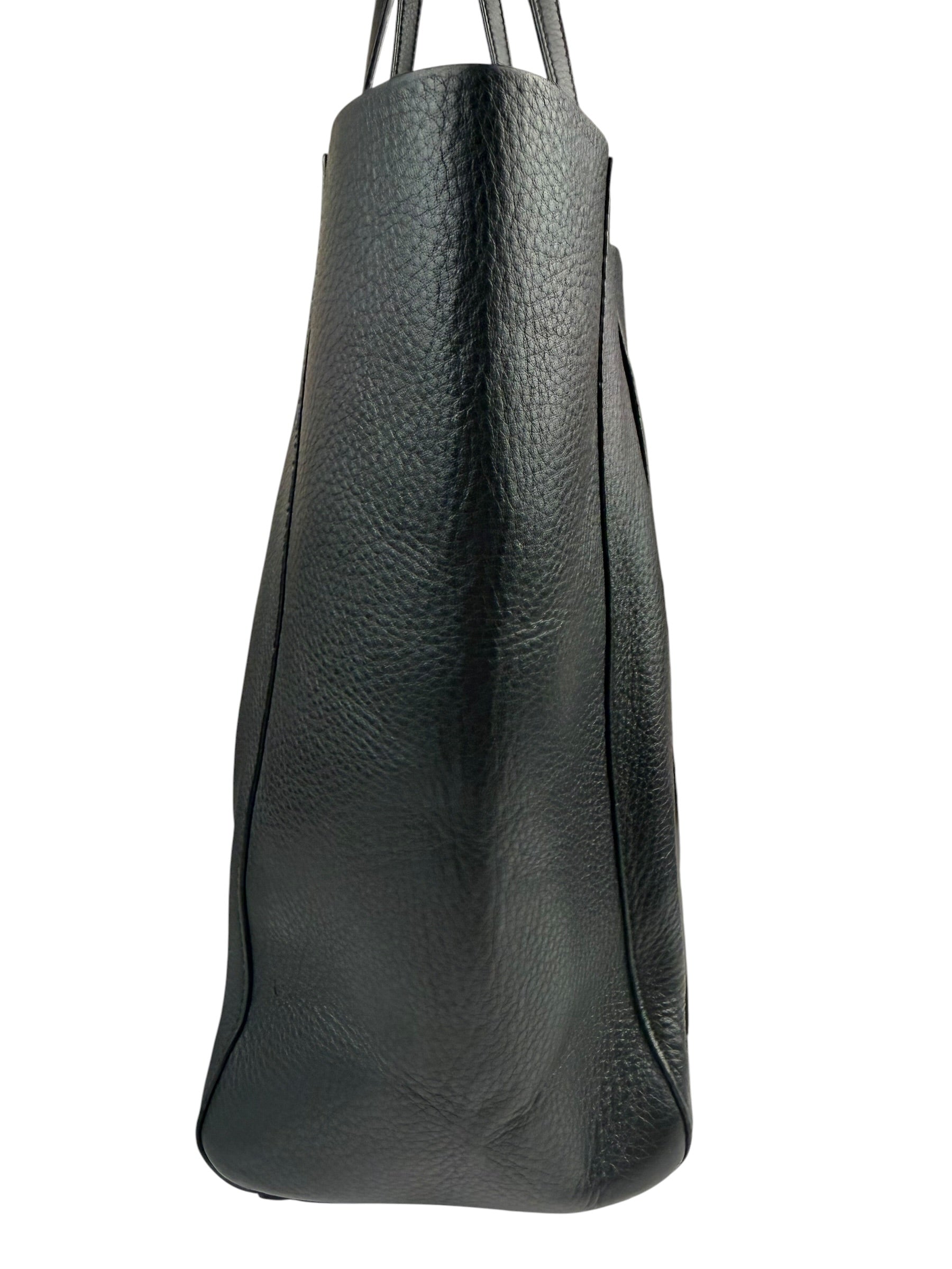 Balenciaga Black Leather Tote Bag