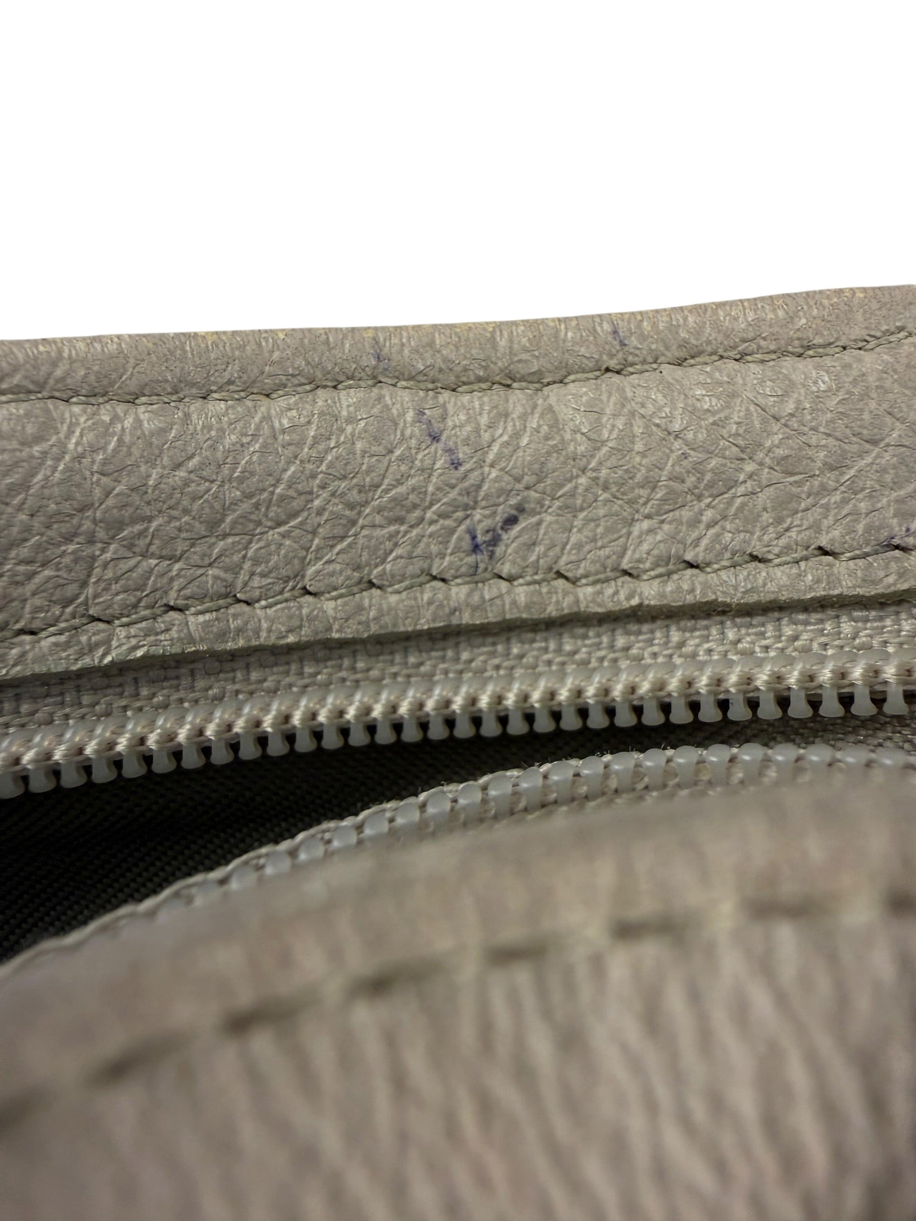 Loewe Muted Slate Blue Leather Monogram Debossed Anagram Wallet