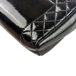 Chanel Navy Patent Leather Matelasse Chain Pouch 2013