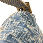 Fendi Blue Denim Zucca  Baguette