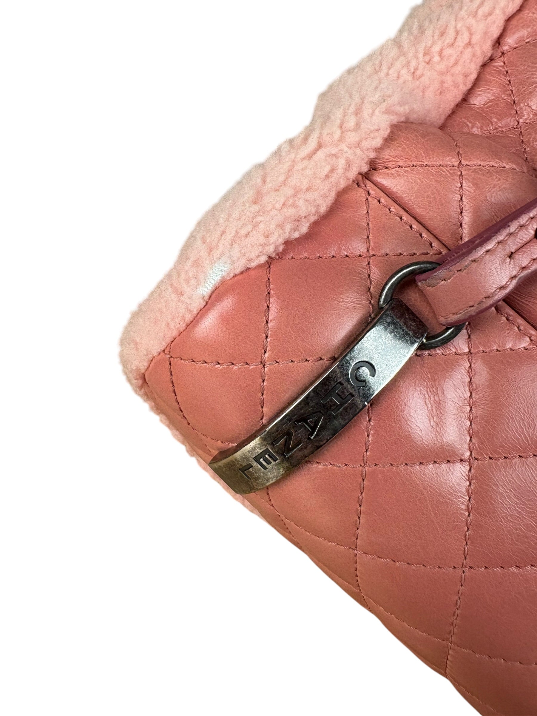 Chanel Paris-Salzburg Pink Shearling Mountain Backpack 2015