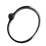 Hermes Palladium Plated Charniere Enamel Bangle PM