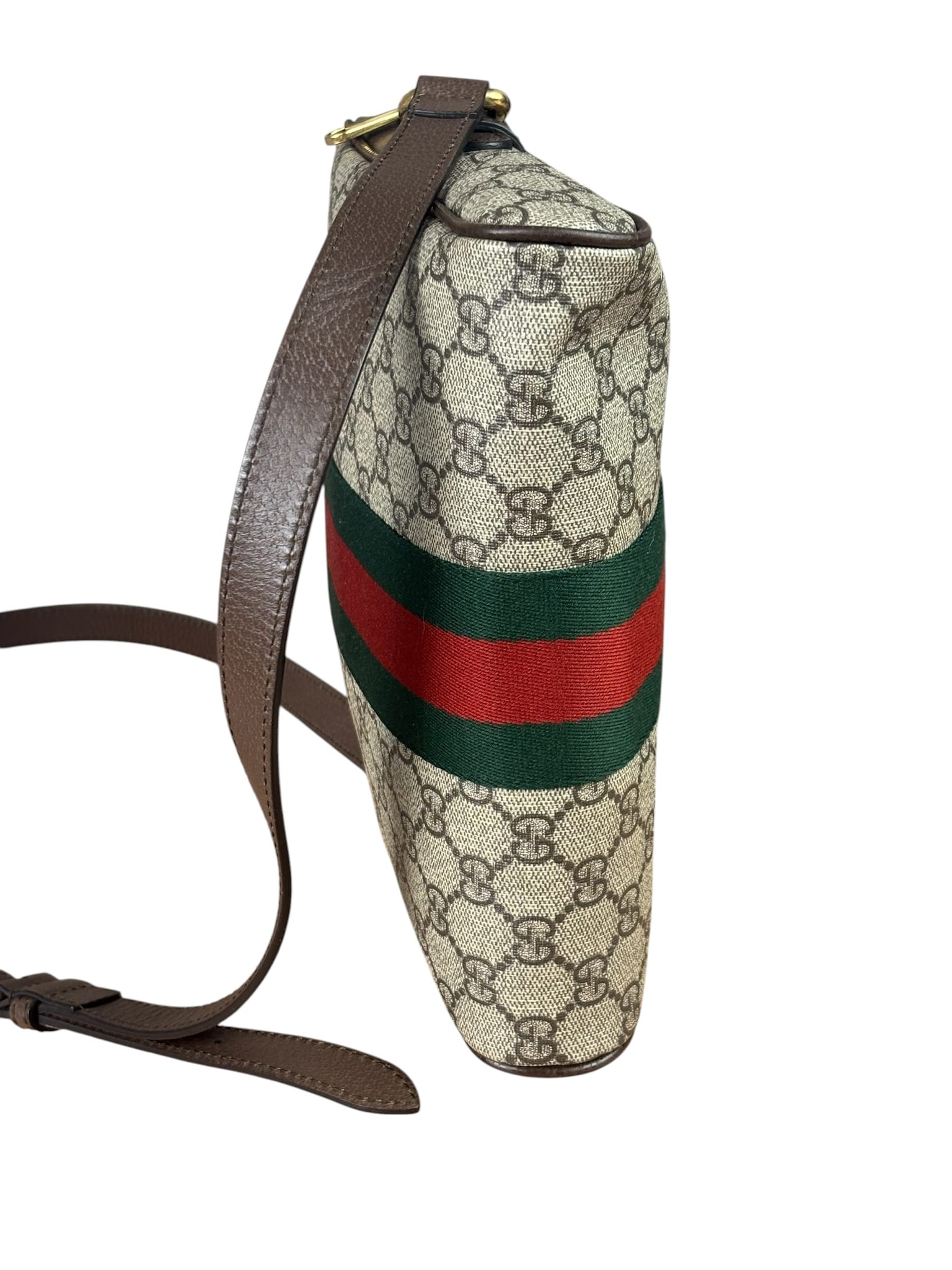 Gucci Beige/Brown GG Supreme Ophidia Messenger Bag