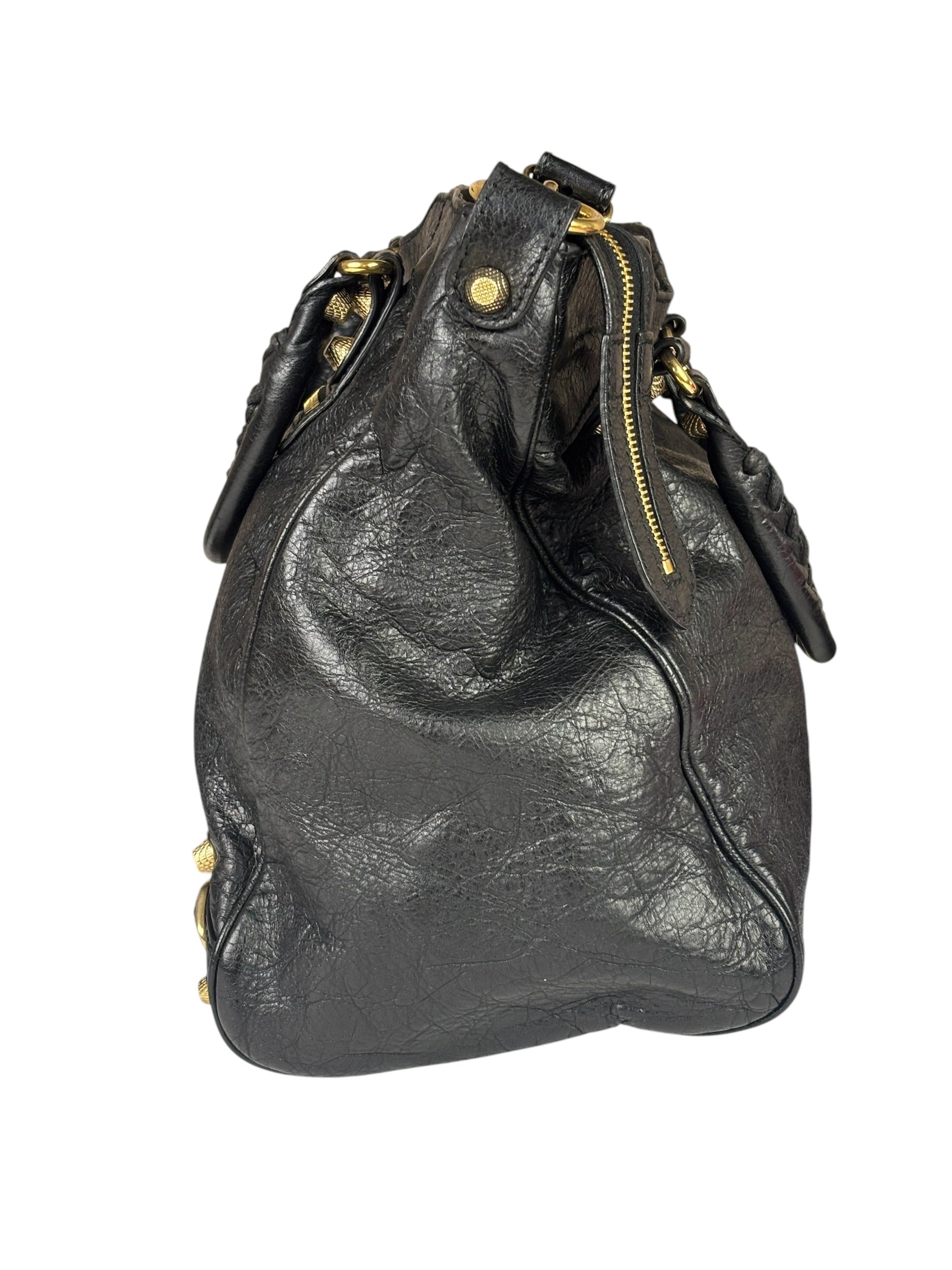Balenciaga Black Leather Giant 12 City Bag