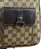 Gucci Vintage Brown Canvas GG Shoulder Bag