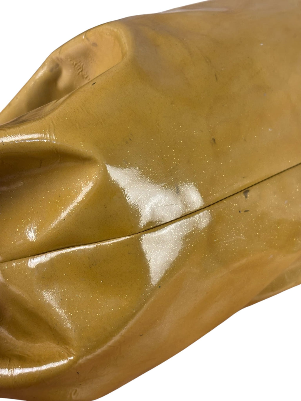 Loewe Anagram Patent Olive Leather Top Handle Bag