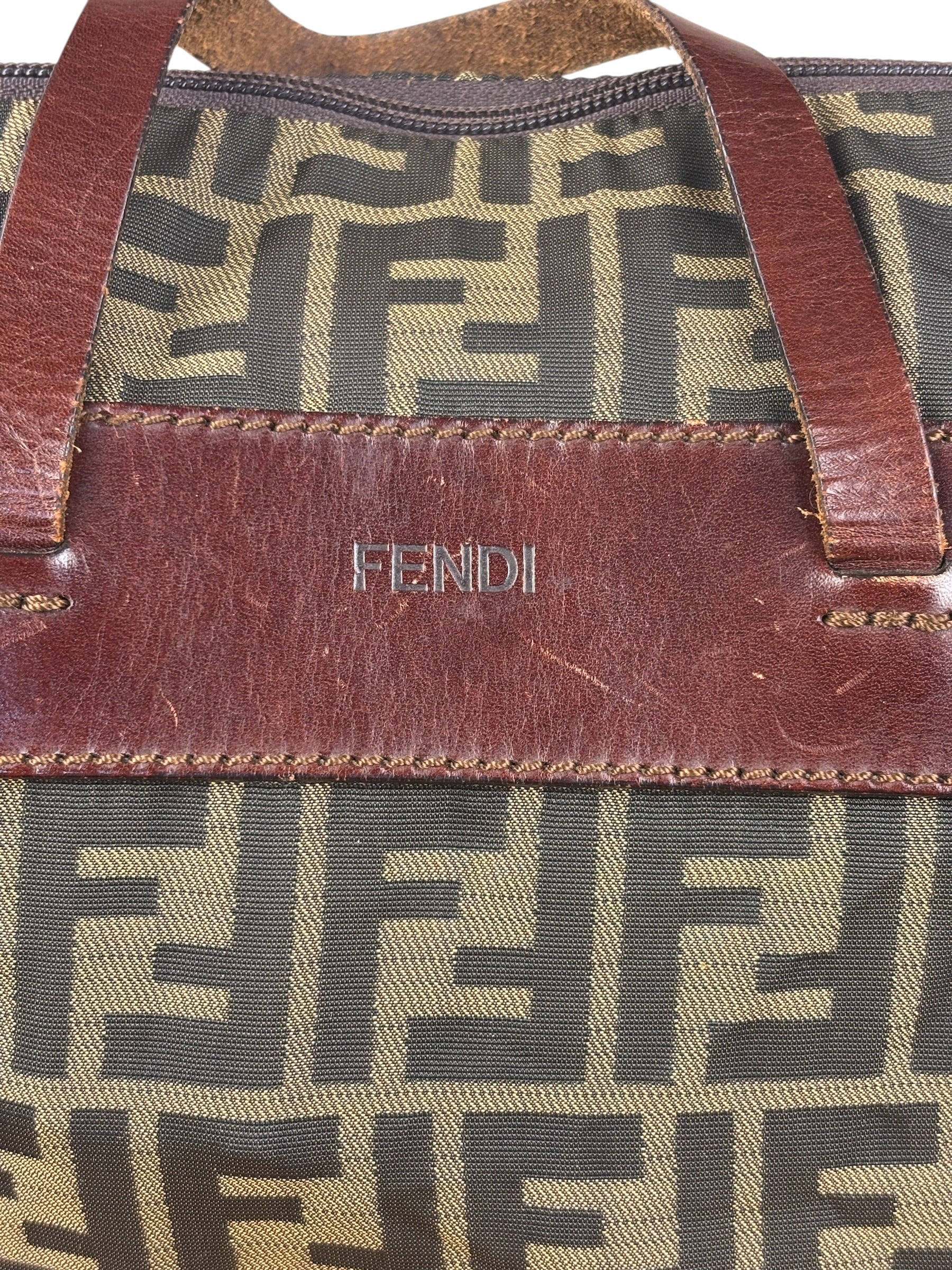 Fendi Zucca Foldable Canvas Tote Bag
