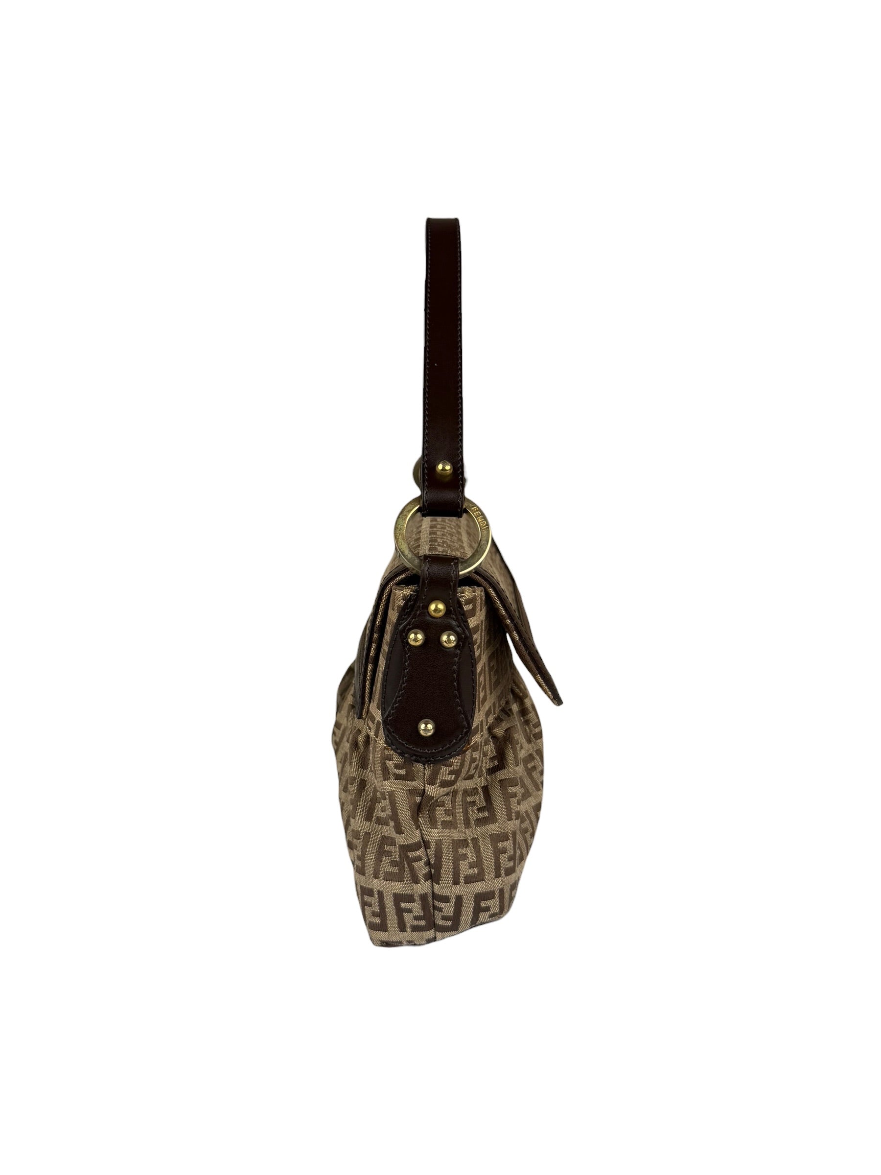 Fendi Zucca Chef Flap Shoulder Bag