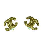 Chanel CC Logo Gold Clip-On Earrings