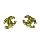 Chanel CC Logo Gold Clip-On Earrings