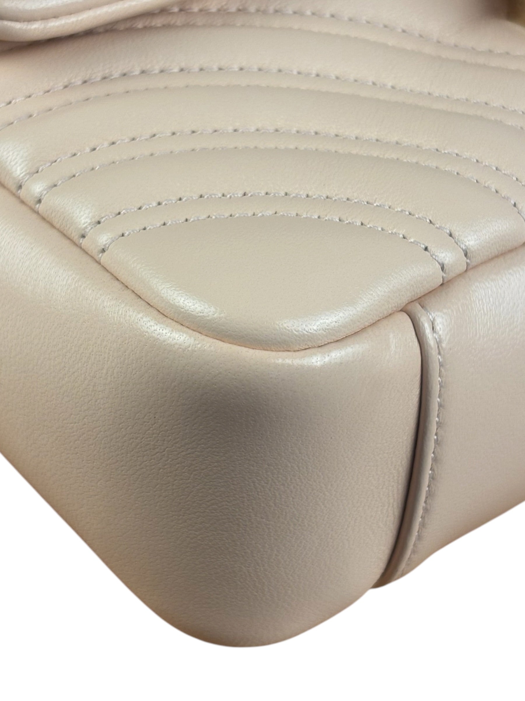 Gucci Pink Beige Leather Marmont Matelasse Small Shoulder Bag