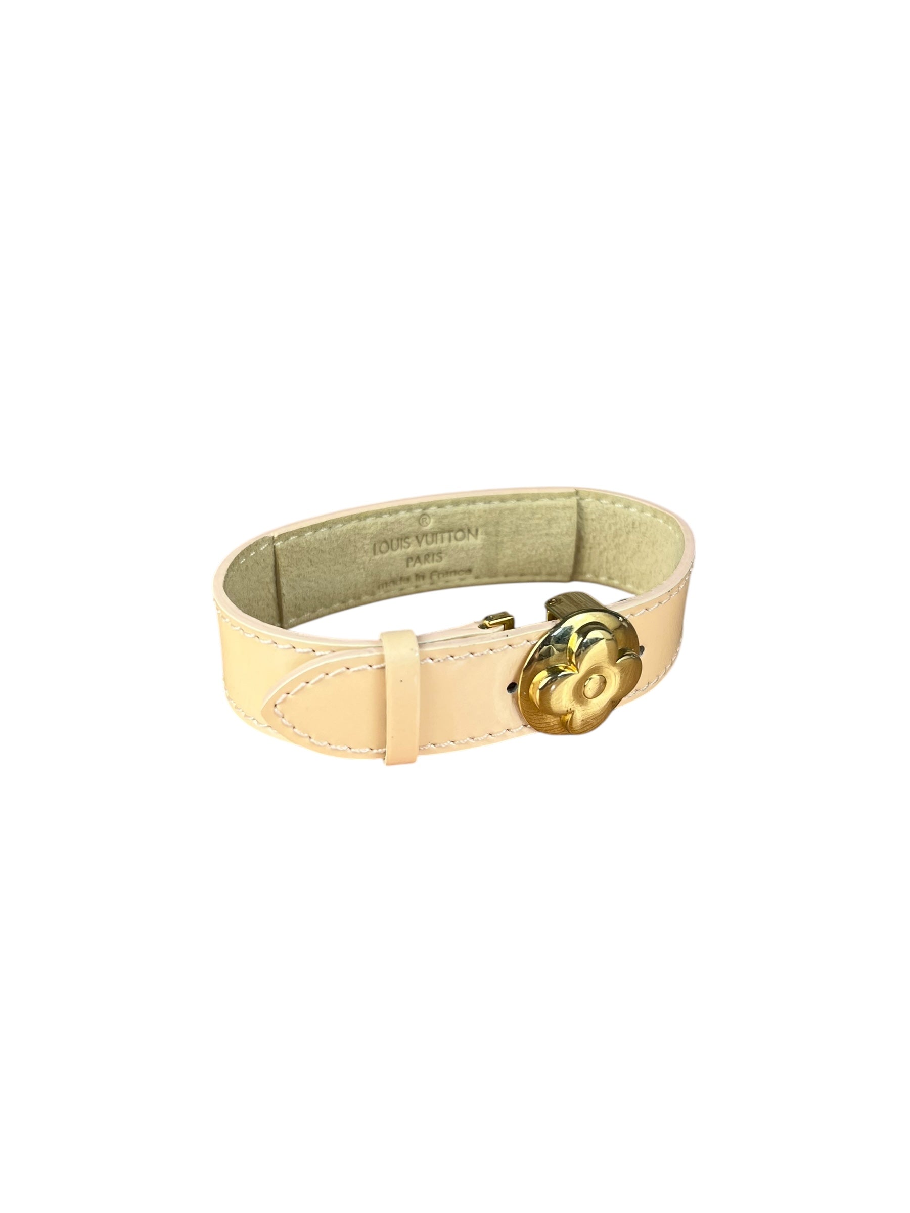 Louis Vuitton Monogram Vernis Logo Bracelet Yellow