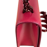 Alexander McQueen Red Leather Mini Jeweled Knuckle Shoulder Bag