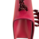 Alexander McQueen Red Leather Mini Jeweled Knuckle Shoulder Bag