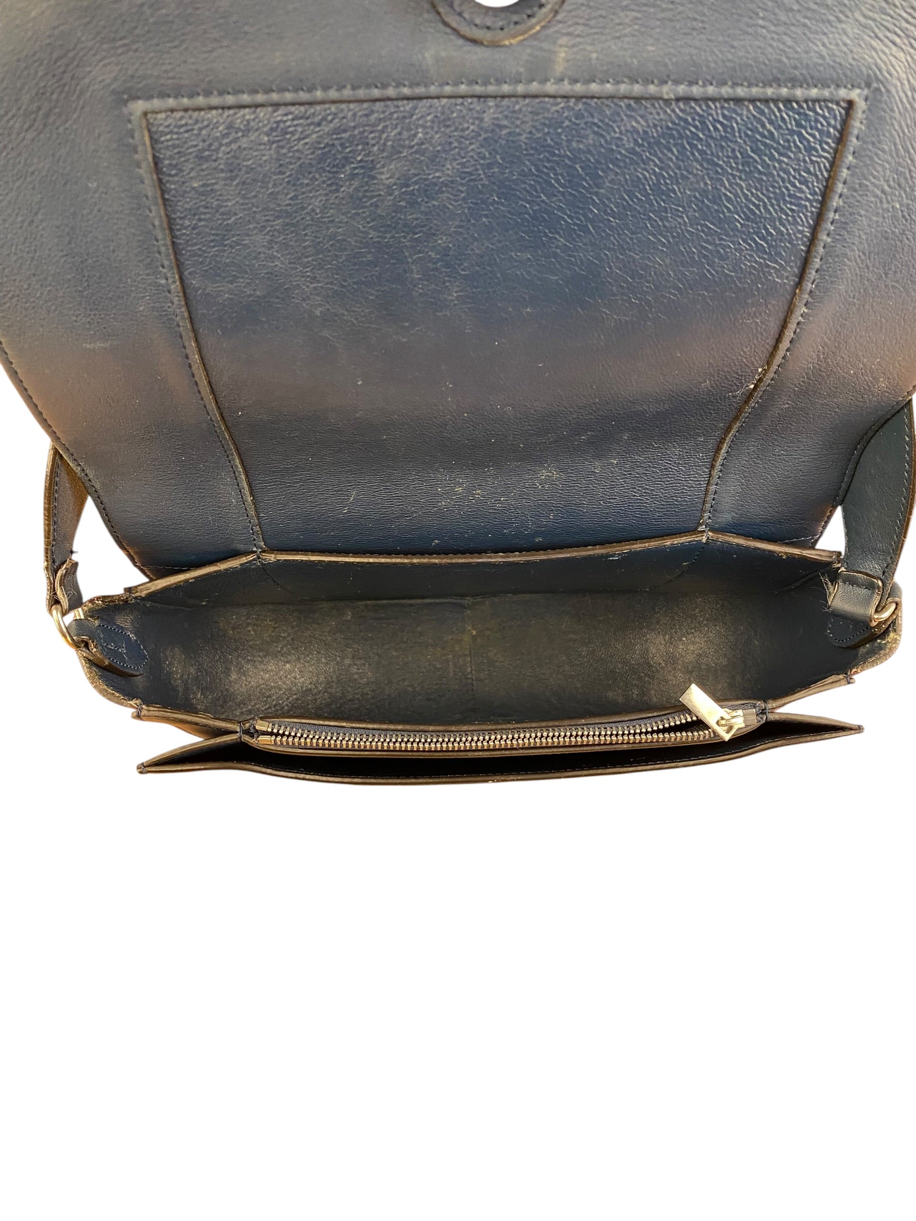 Celine Blue/Plum Leather Medium Frame Shoulder Bag