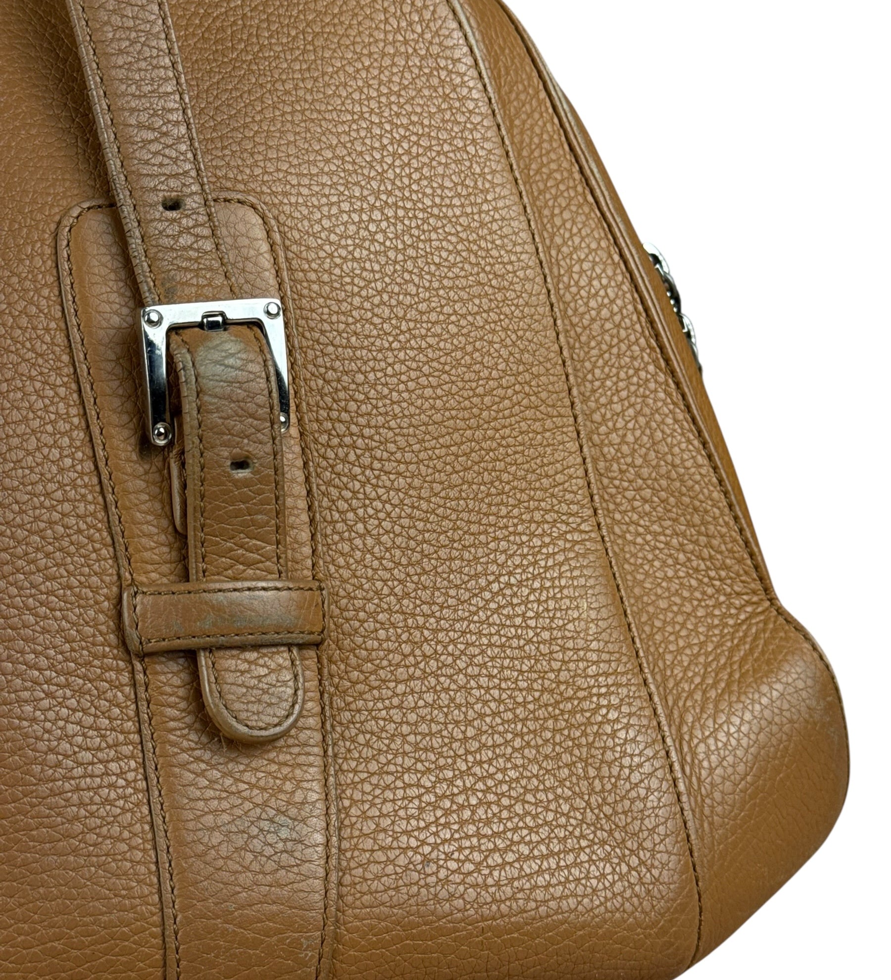 Loewe Brown Leather Senda Top Handle Bag