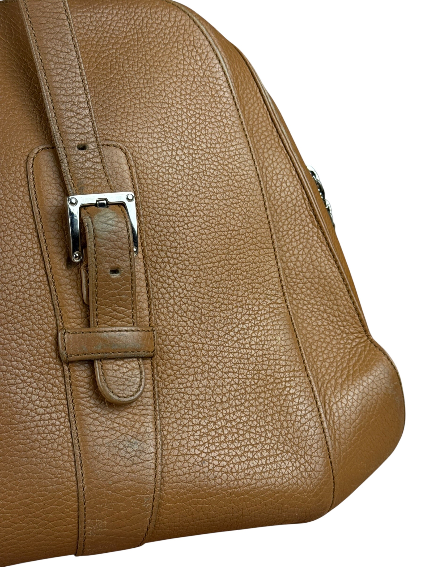 Loewe Brown Leather Senda Top Handle Bag