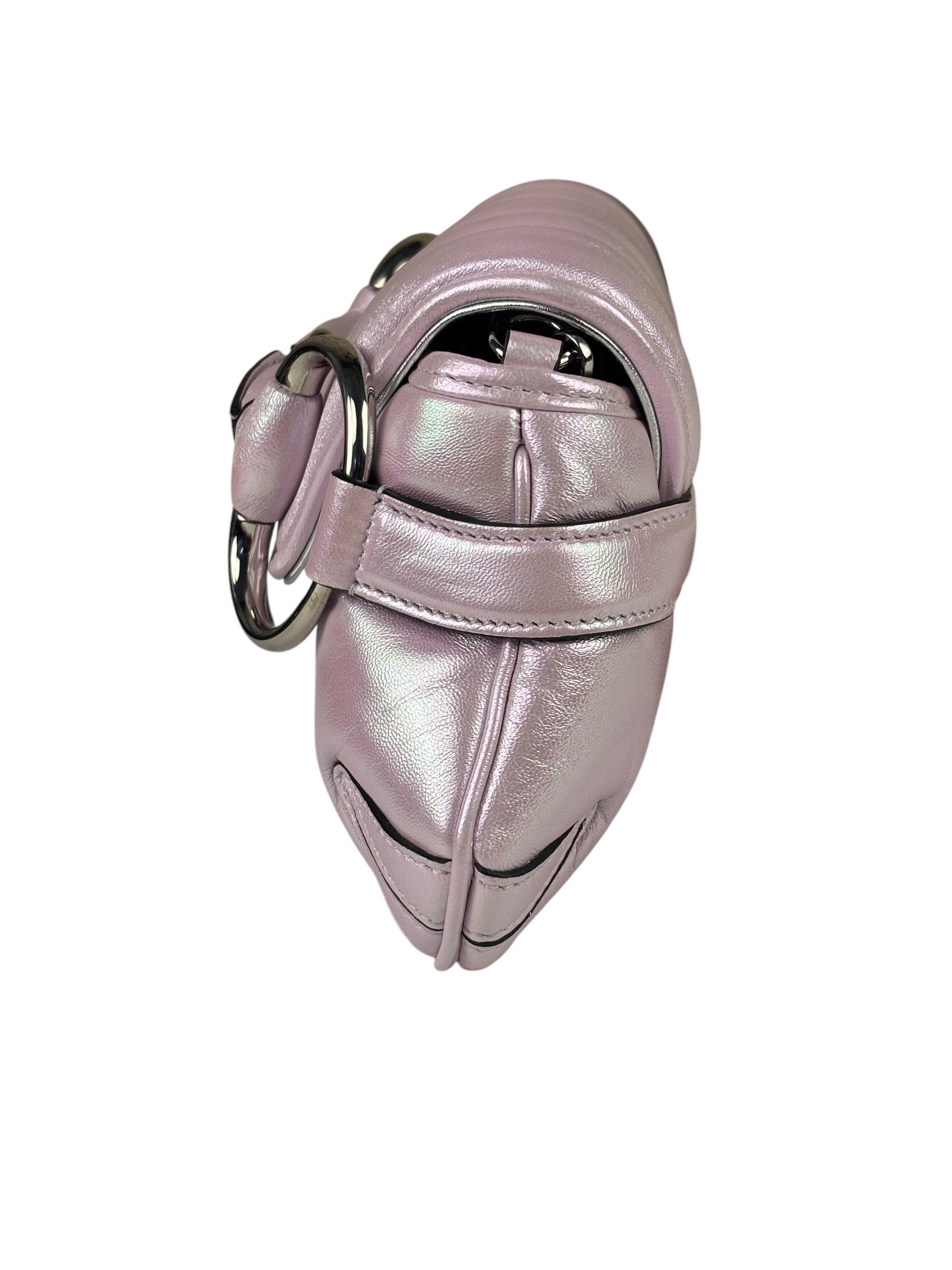 Gucci Escape Pink Leather Horsebit Shoulder Bag