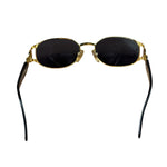 Fendi Gold/Blue Oval Metal Framed Sunglasses