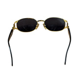 Fendi Gold/Blue Oval Metal Framed Sunglasses