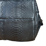 Bottega Veneta Black Snake Leather Brief Case