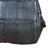 Bottega Veneta Black Snake Leather Brief Case