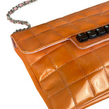 Chanel Orange/Pink Chocolate Bar Keyboard Digital Flap Shoulder Bag 2001